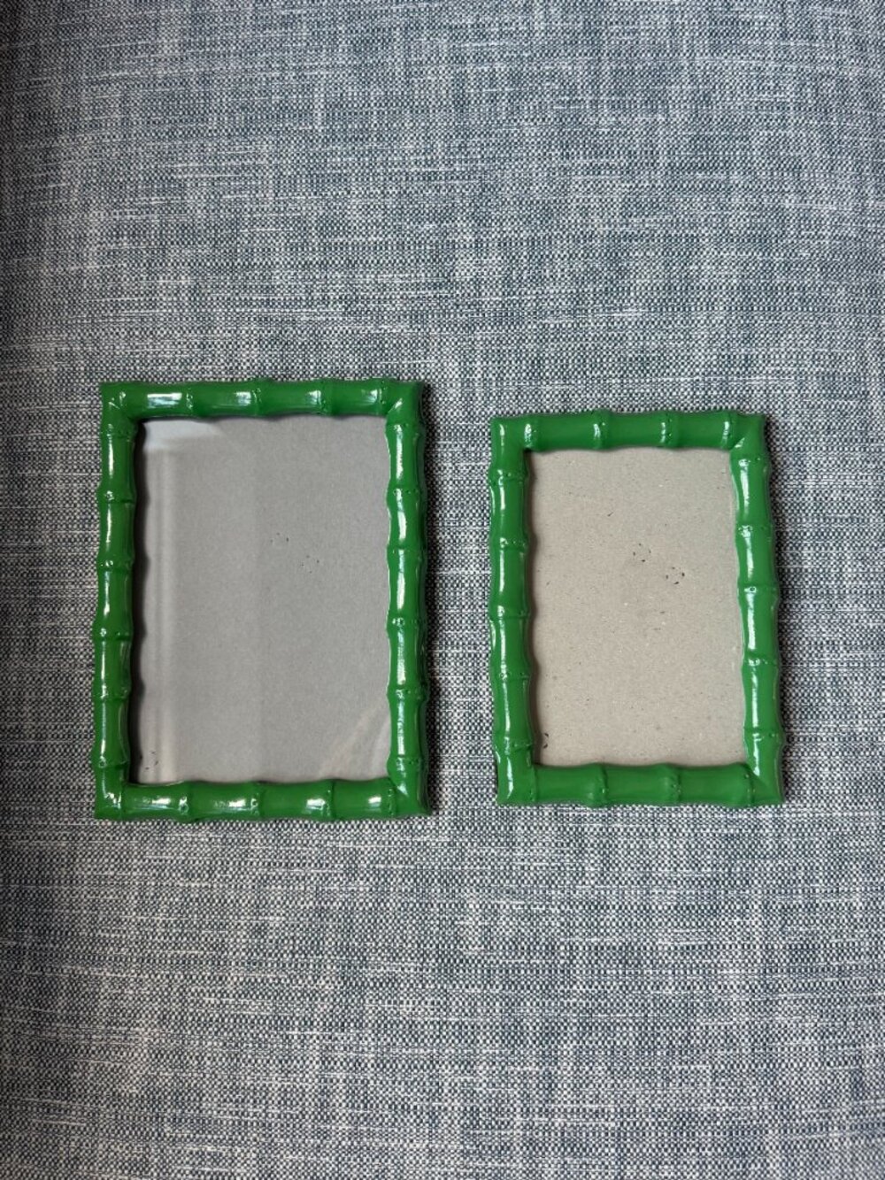 Set of 2 Two's Company Bamboo Picture Frames | Countryside Green | 4x6 & 5x7